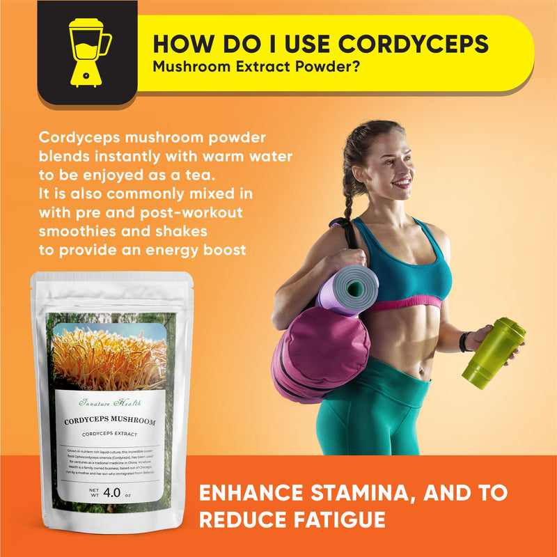 Cordyceps Extract (4 oz) – Immune Support Boost – Cardiovascular Health Promoting Supplement